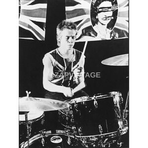Vintage Paul Cook From The Sex Pistols On Stage Drumming Photo #2362